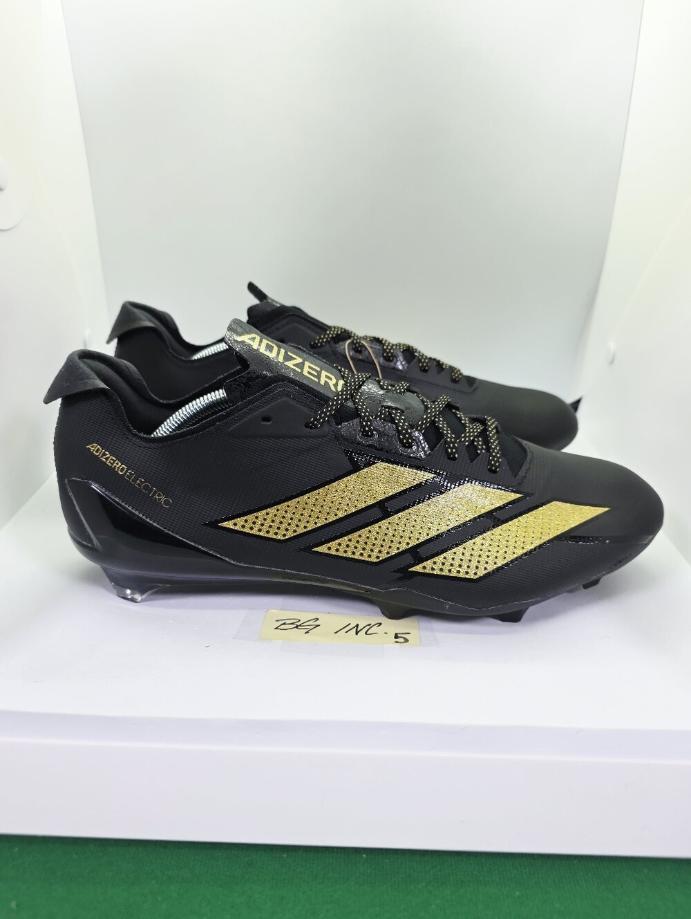 Adidas Adizero Electric Football Cleats Black/Gold IH5985 Men's Size 13.5 NEW